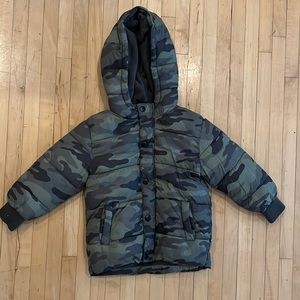 Boys 3t camo puffer jacket